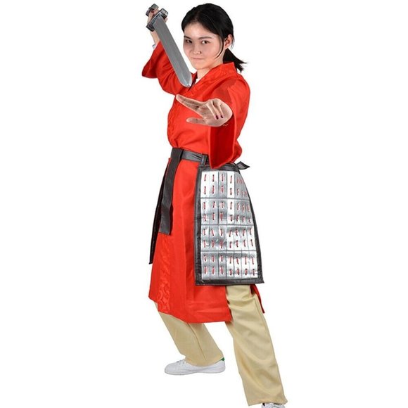 Chinese Warrior Heroine Hua Mulan Movie Girl Costume Halloween Cosplay R… - Picture 4 of 7